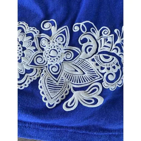 RXB Dress Size PM Sleeveless Summer Dress Embroidered And Appliqué - Picture 4 of 6